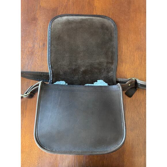 Rare Vintage BROWN Coach LEATHERWARE Classic Pouch Shoulder Bag mid-1970s - Picture 3 of 16